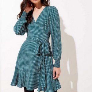 Loft Polka Dot Wrap Dress